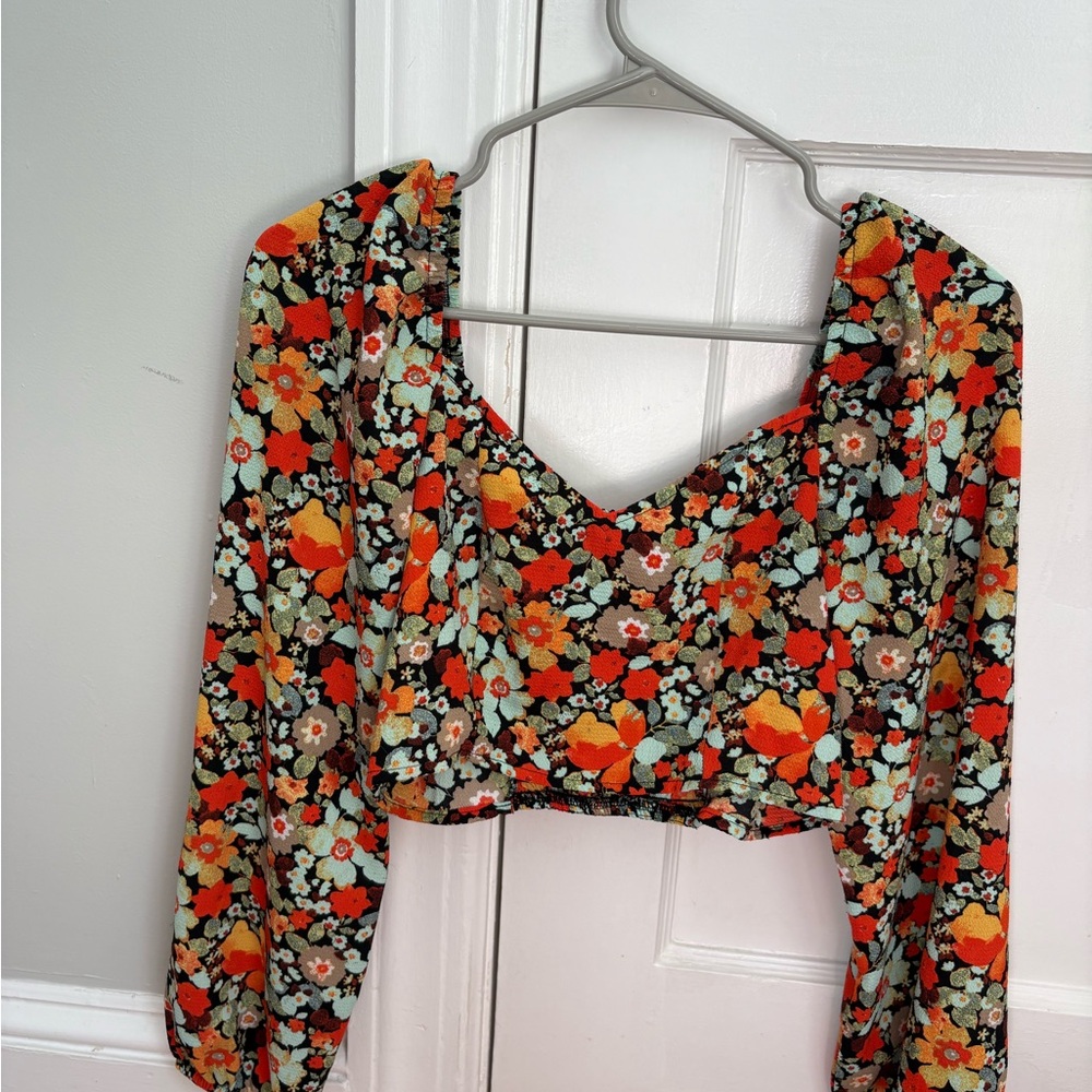 Floral Long Sleeve Women's Top